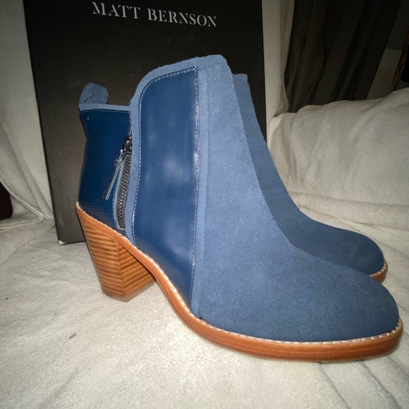Matt Bernson Navy Suede Booties - Picture 8 of 15